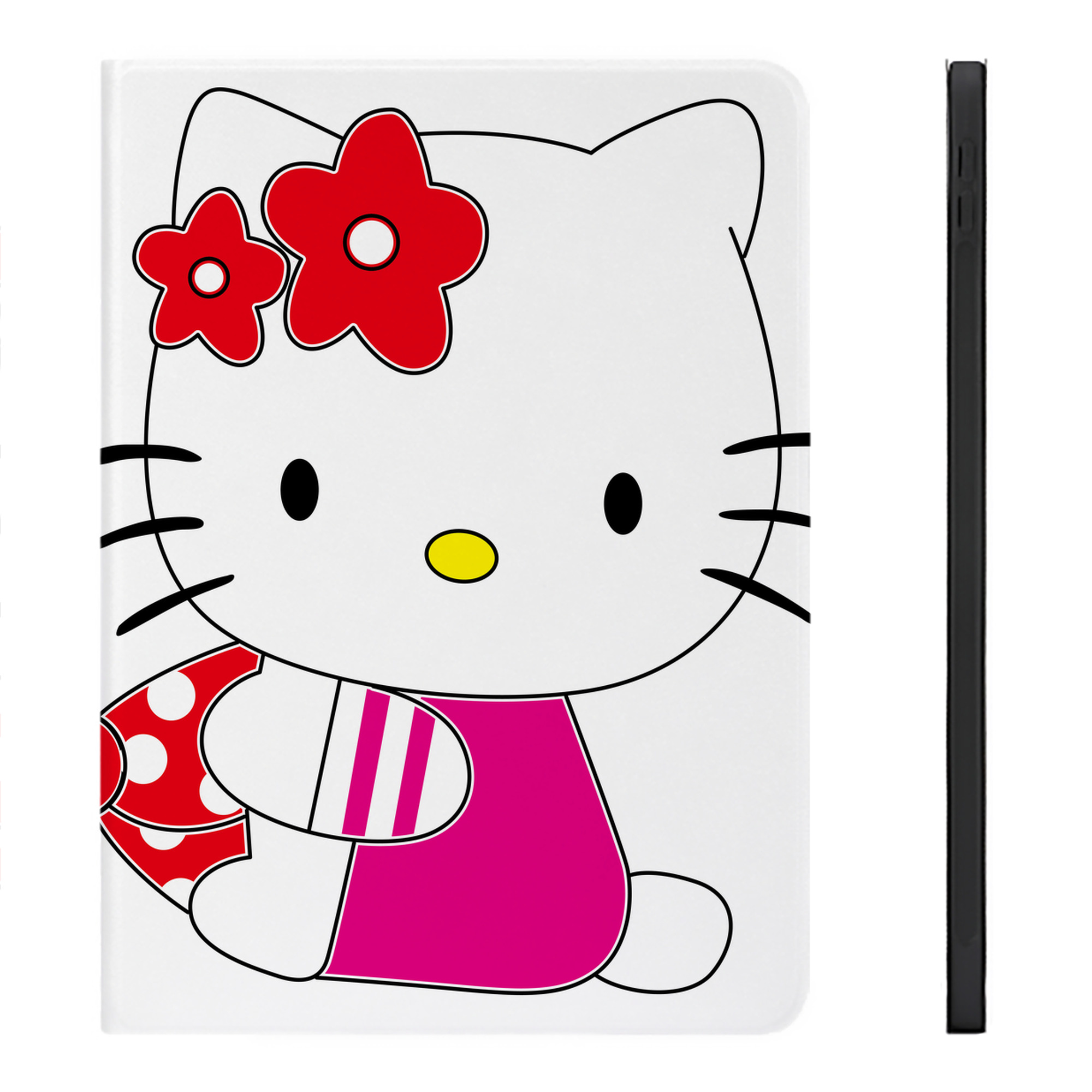 （画像用） Hello Kitty ハローキティ IPadケース ペンホルダー付き ブックスタイルデザイン